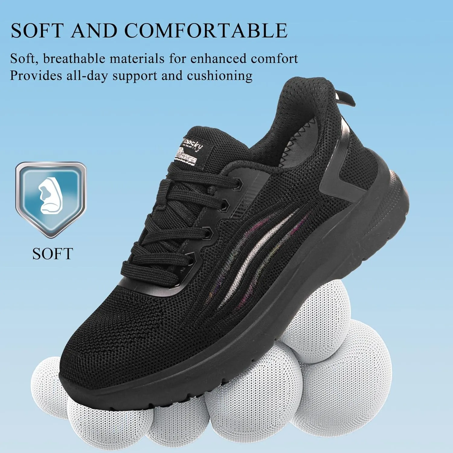 Treesky Non Slip Work Shoes for Women in Food Service - Slip Resistant, Comfortable & Lightweight Sneakers, Suitable for Restaurant, Kitchen & Nursing Crews