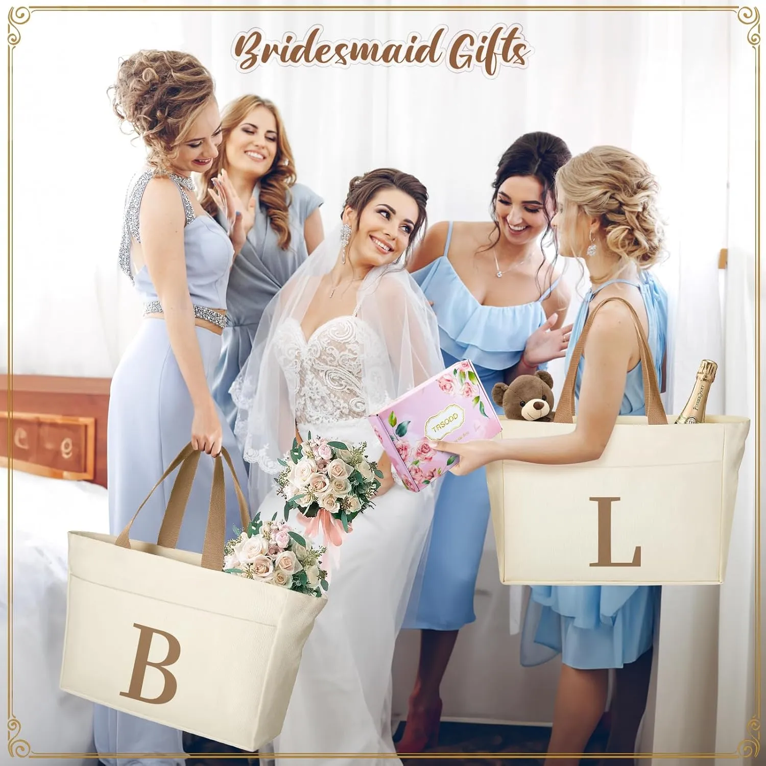 TRSODD Gigi Gifts for Grandma Mothers Day Gifts Best Gigi Ever Birthday for Women Tote Bag and Makeup Bag Set