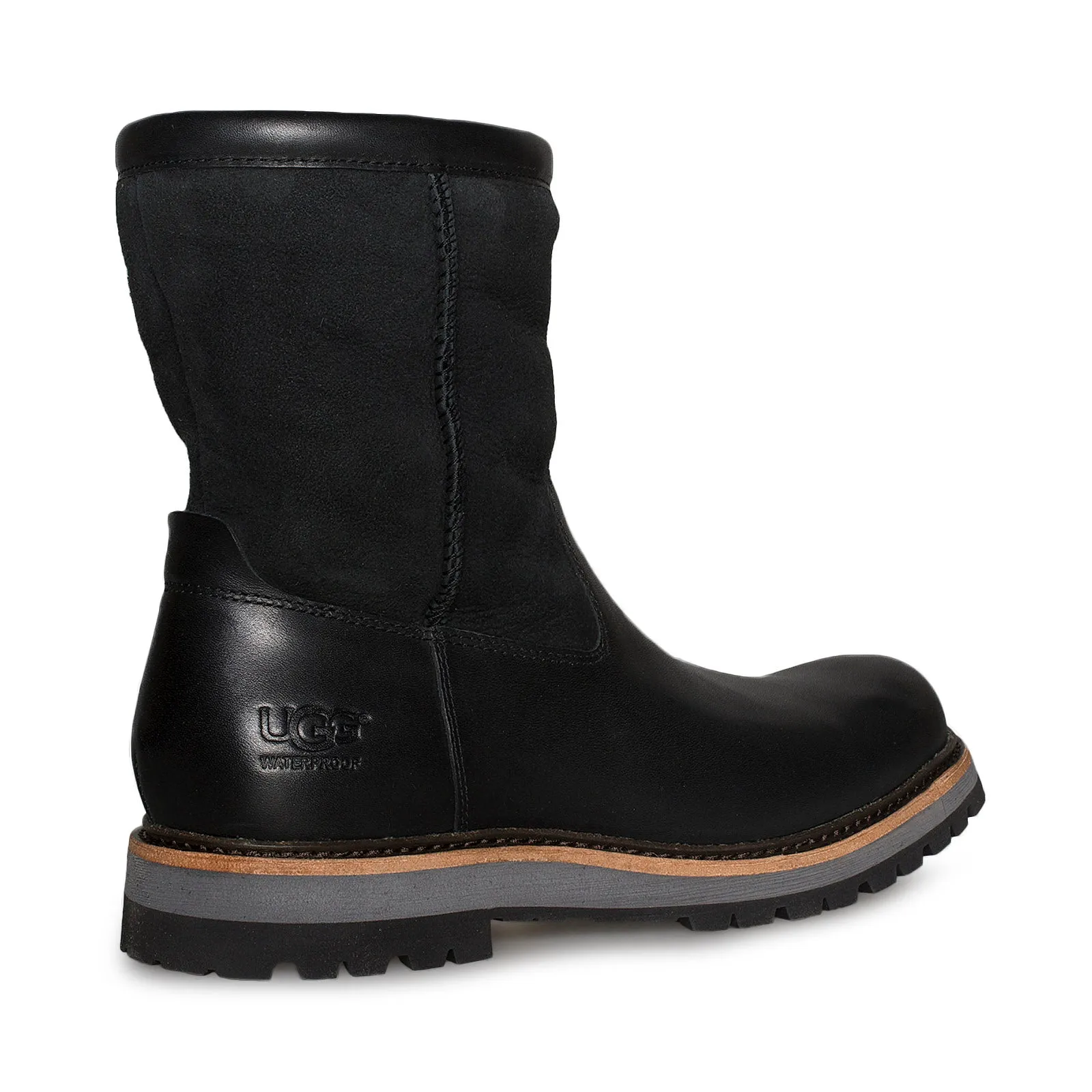 UGG Polson Premium Black Leather Boots for Men