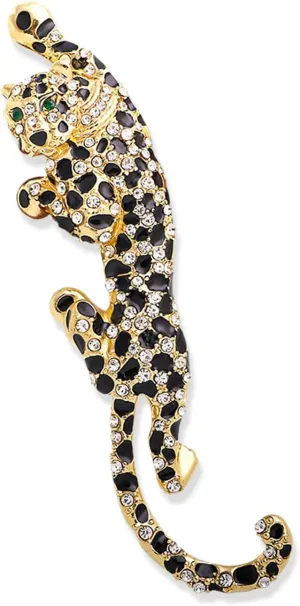 Vintage Rhinestone Leopard Horse Brooch Cute Animal Crystal Brooches and Pins for Women Gold brooch Fashion Jewelry for Women Men Gift