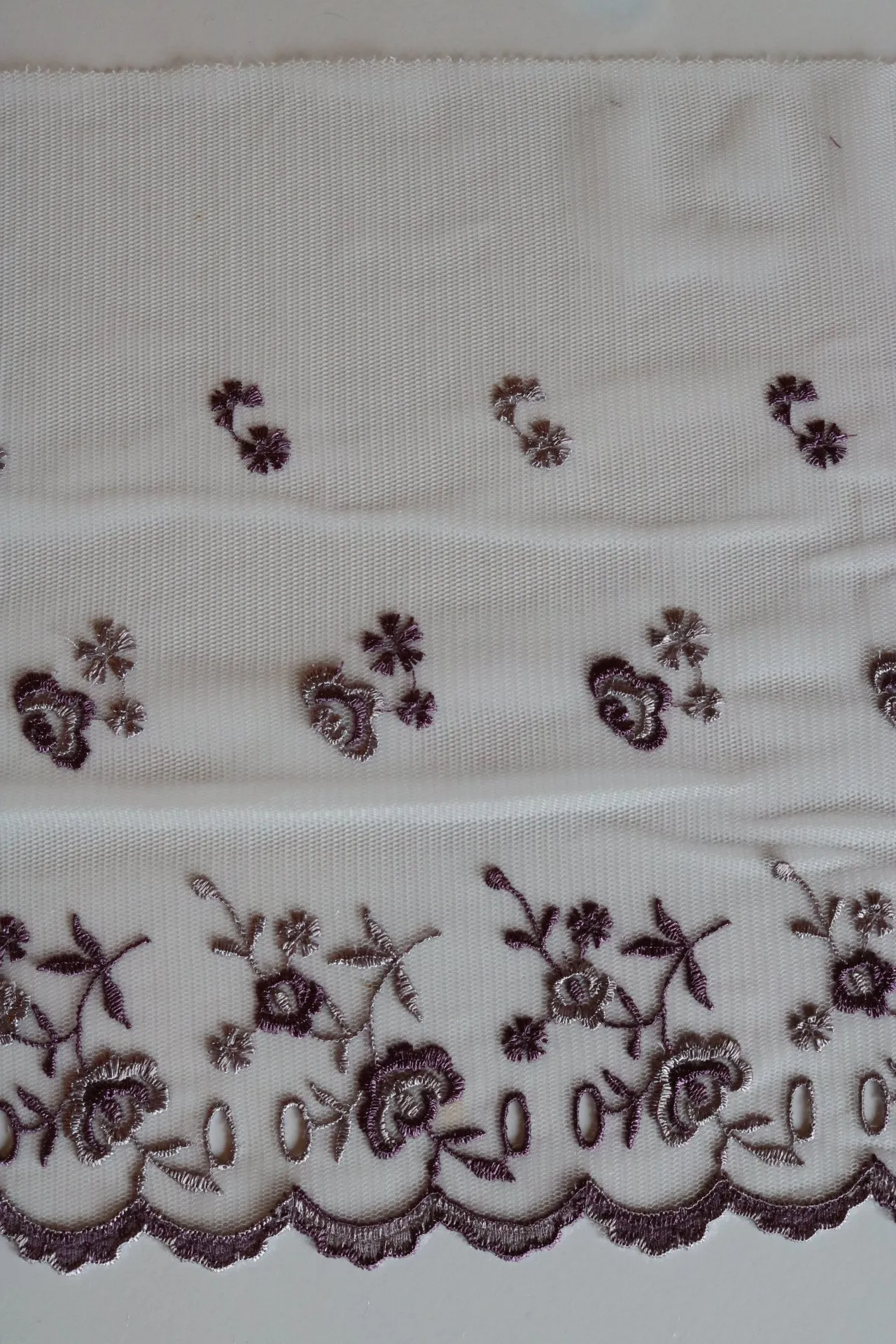 Violet & Purple Rhapsody 9" Wide Embroidered Lace Trim