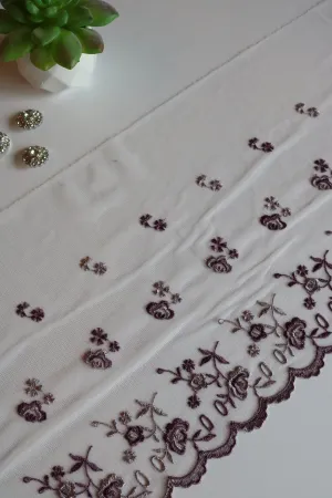 Violet & Purple Rhapsody 9" Wide Embroidered Lace Trim