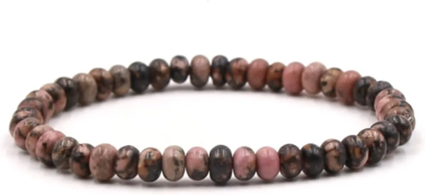Western Bracelet, Beaded Bracelets Elastic Cylinder Smooth Natural Stone Vintage Jewelry for Womens Mens Gifts