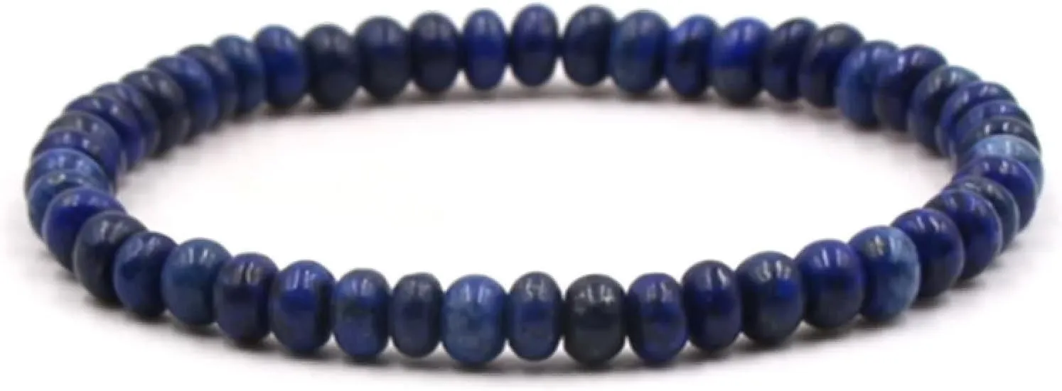 Western Bracelet, Beaded Bracelets Elastic Cylinder Smooth Natural Stone Vintage Jewelry for Womens Mens Gifts