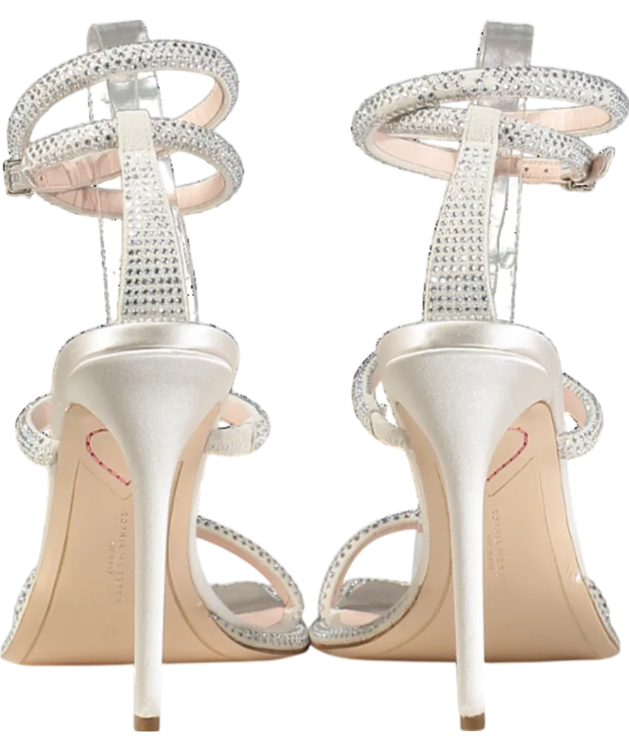White Sophia Webster Callista 110mm Rhinestone-embellished Sandals UK 7 EU 40 