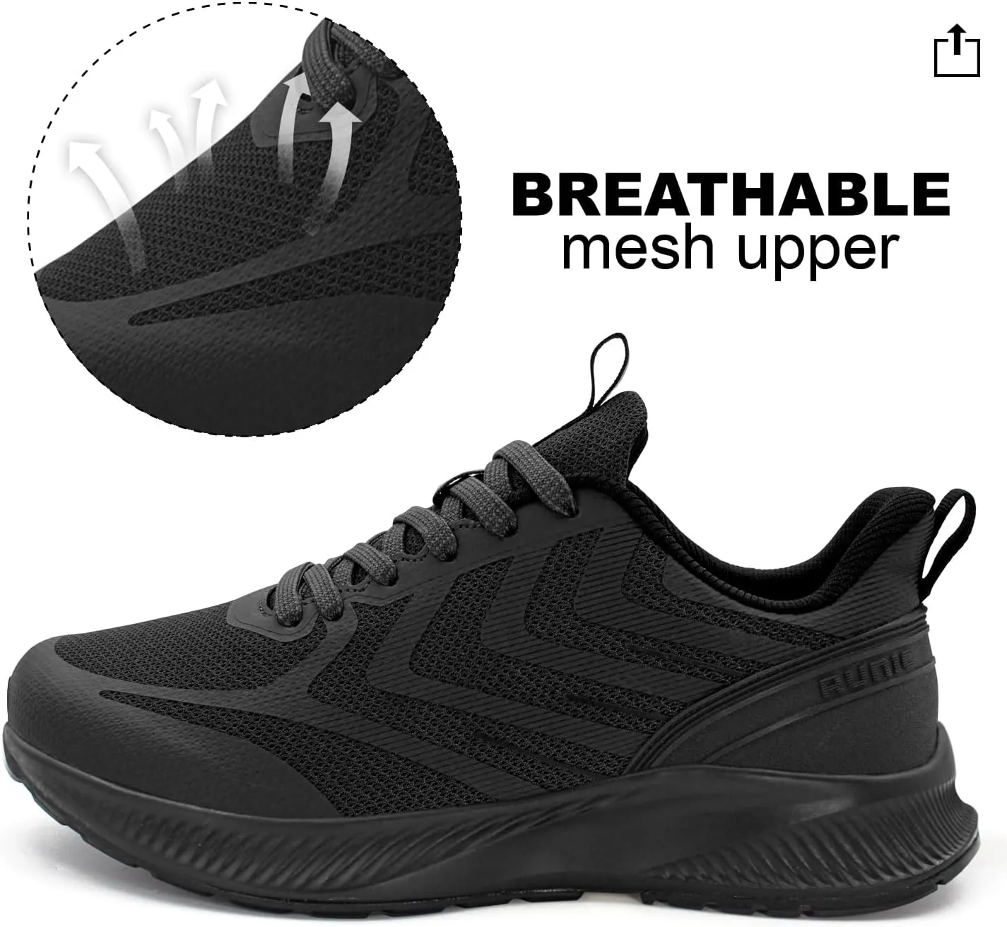 Wide Toe Box Sneakers for Women - Extra Wide Width Lightweight Running Shoes, Breathable Walking Tennis Shoes with Arch Support and Non-Slip Rubber Outsole