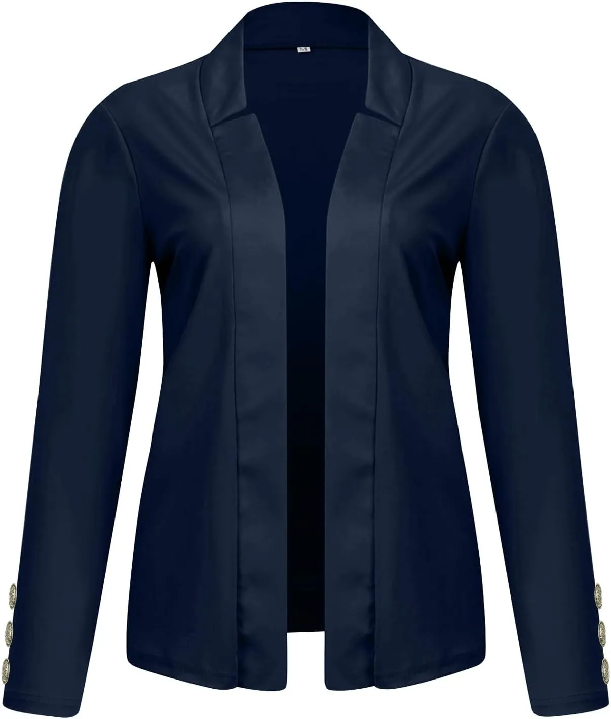 Women Cardigan Suit Jacket Fashion Solid Color Slim fit Plus Size Long Sleeve Notch Collar Blazer Jacket Coat Tops