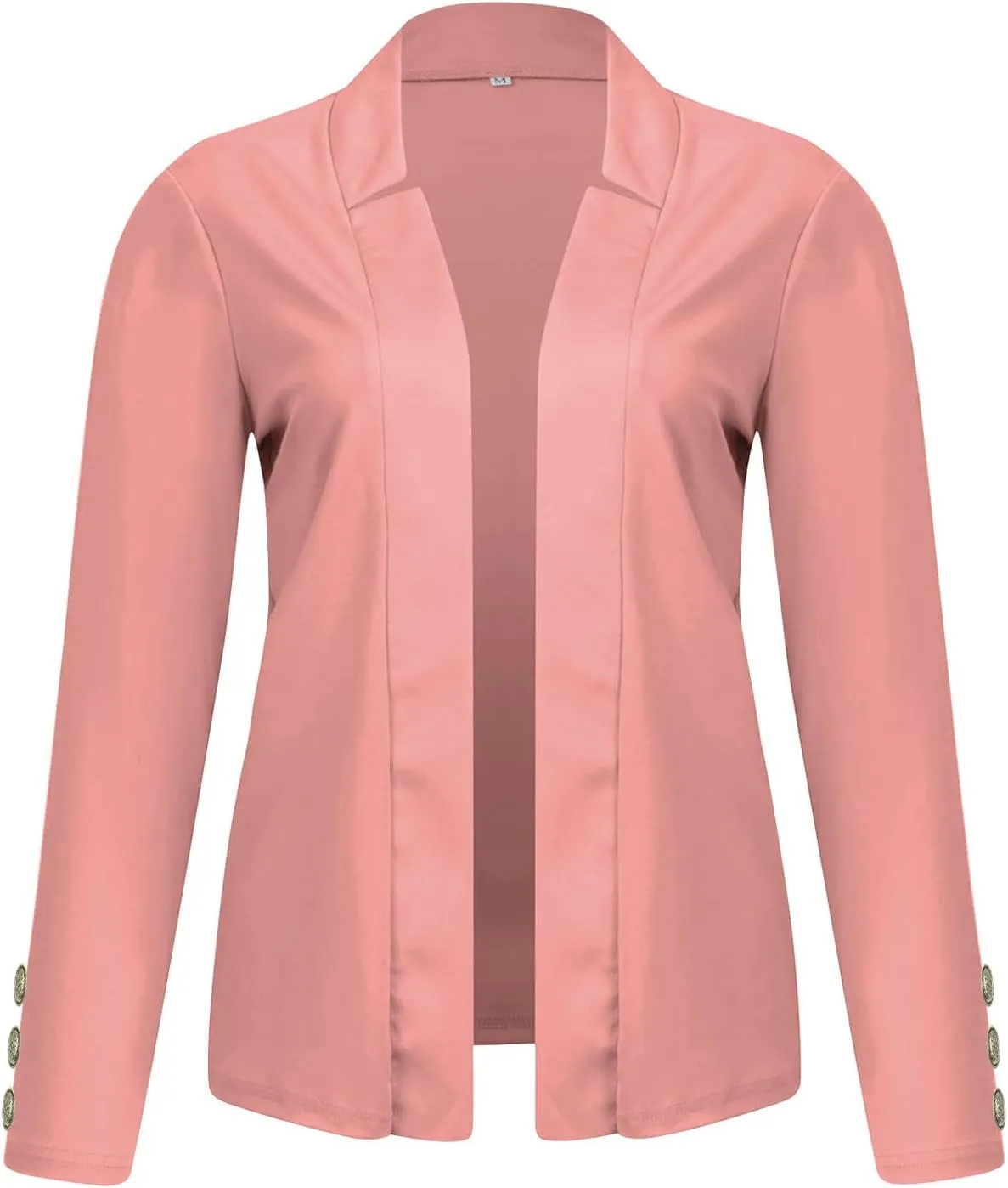 Women Cardigan Suit Jacket Fashion Solid Color Slim fit Plus Size Long Sleeve Notch Collar Blazer Jacket Coat Tops