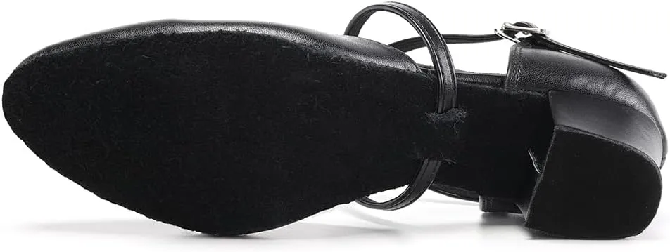 Women Latin Dance Shoes Salsa Tango Closed Toe Ballroom Character Shoes,Model YC-L188-1.5" Heel