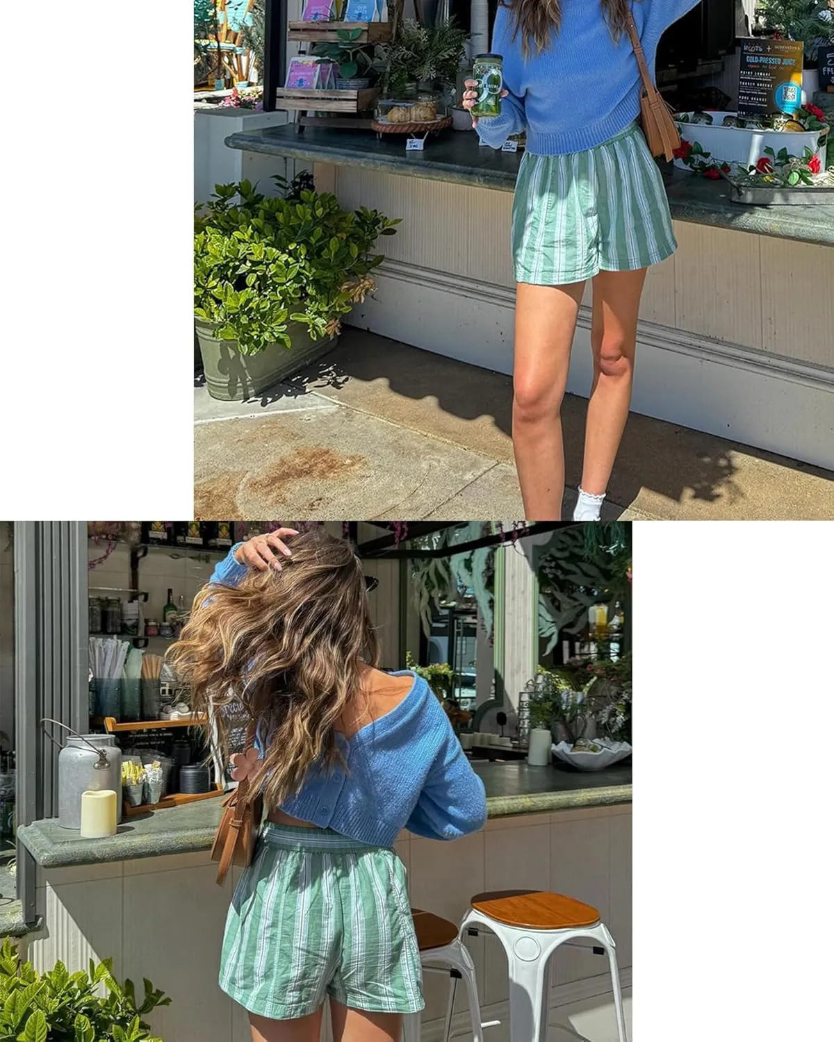 Women Striped Boxer Shorts Summer Bottoms with Pockets Y2K High Waist Lounge Shorts Pajama Shorts Boxers Sleepwear
