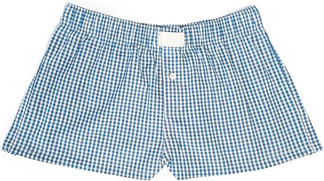 Women Y2k Lounge Shorts Plaid Pajamas Shorts Lounge Boxer Shorts High Waist Button Front Pj Bottoms Sleepwear