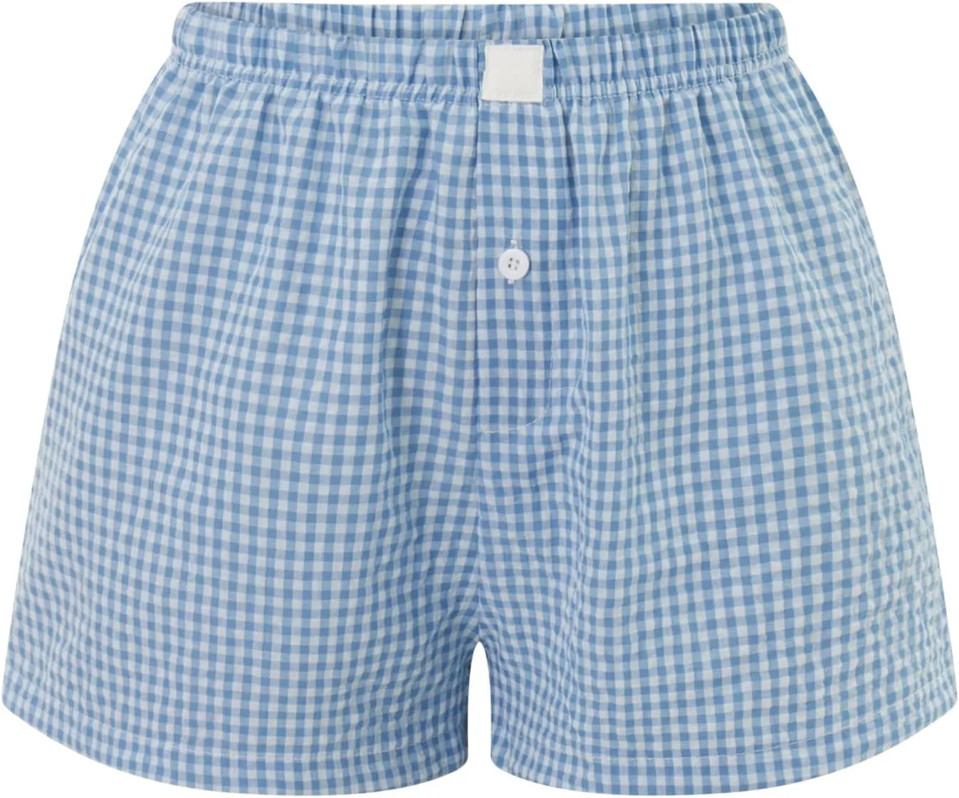 Women Y2k Lounge Shorts Plaid Pajamas Shorts Lounge Boxer Shorts High Waist Button Front Pj Bottoms Sleepwear