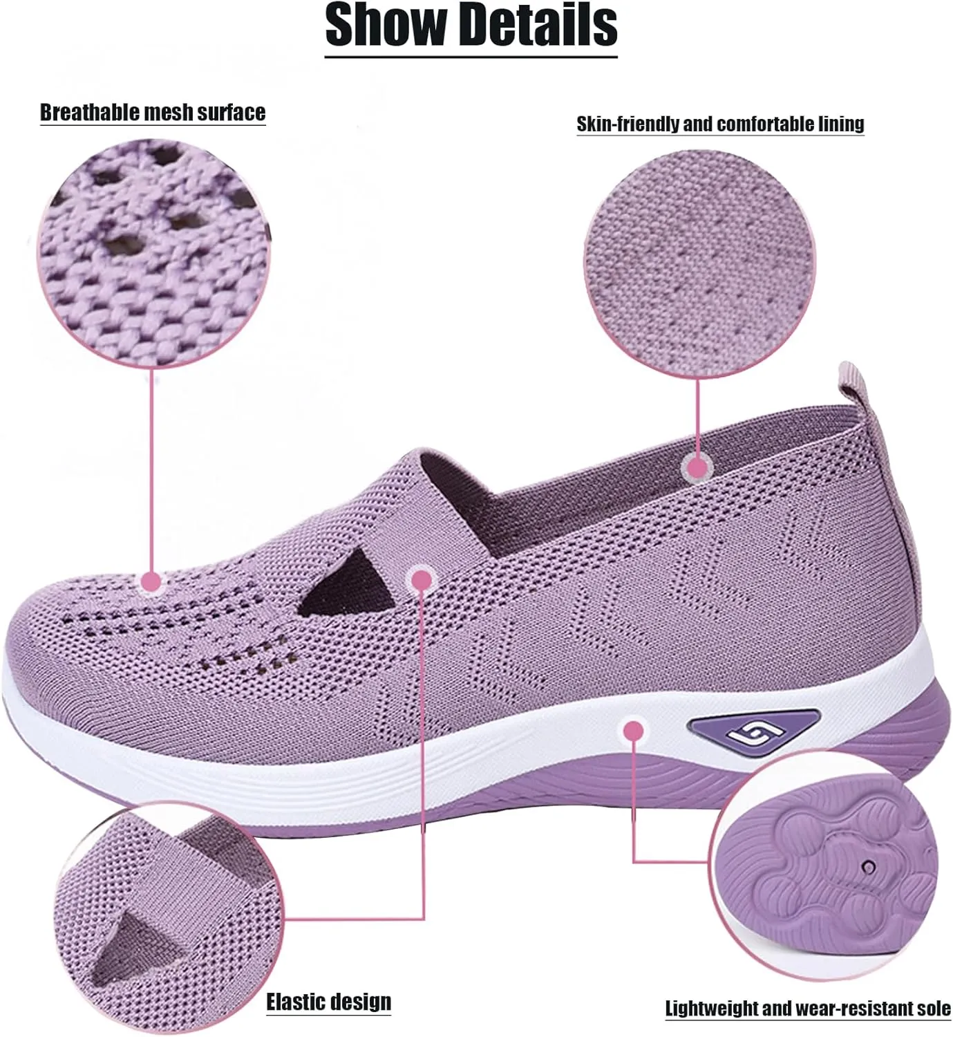 Women's Athletic Hiking Barefoot Shoes Woven Orthopedic Breathable Soft Shoes Hands Free Slip in Sneakers for Walking Trave