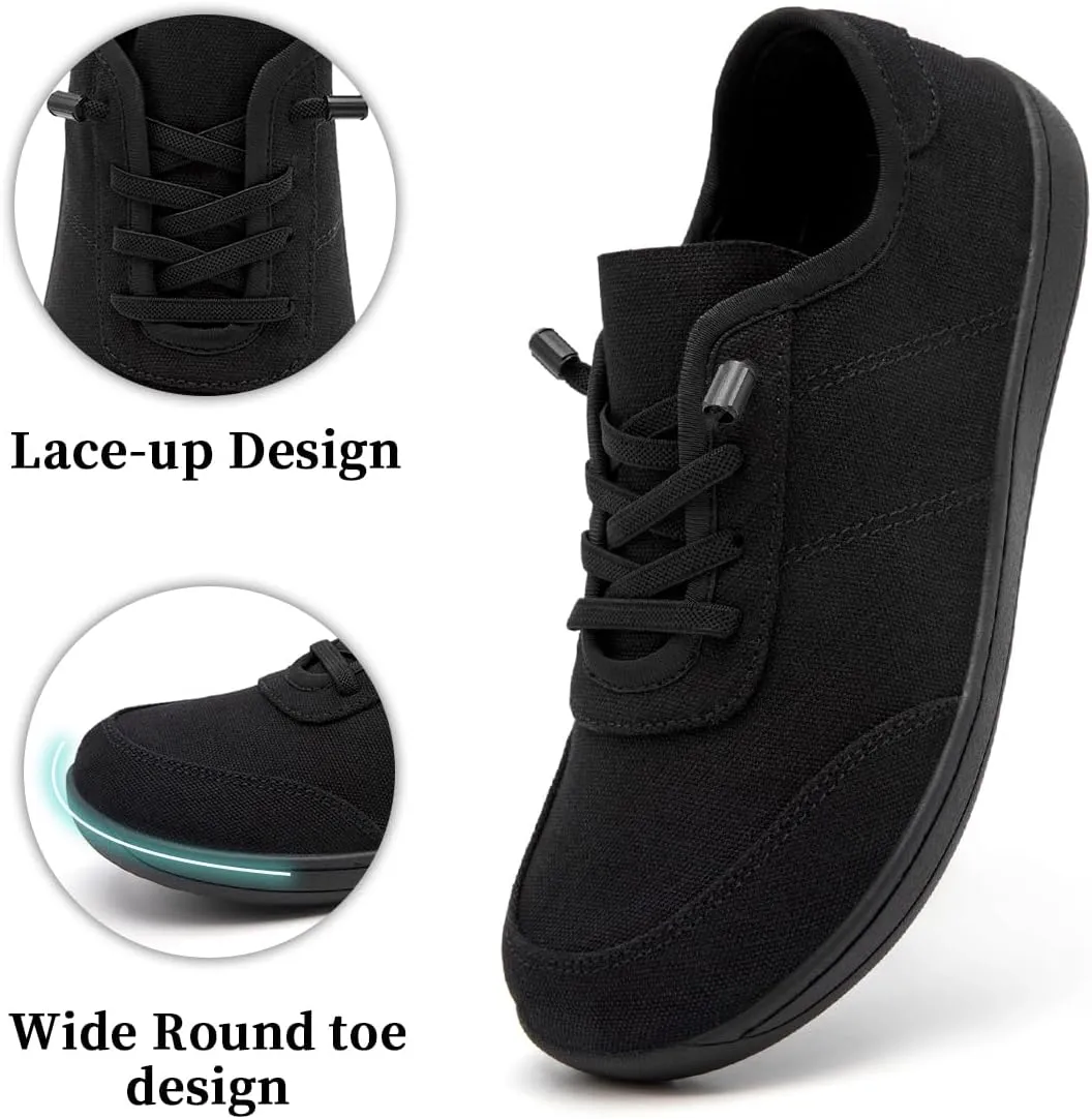 Women's Barefoot Shoes Wide Toe Box Walking Running Shoes Zero Drop Sole Minimalist Wide-Fit Shoes Breathable Lightweight Fashion Tennis Sneakers for Gym Sport