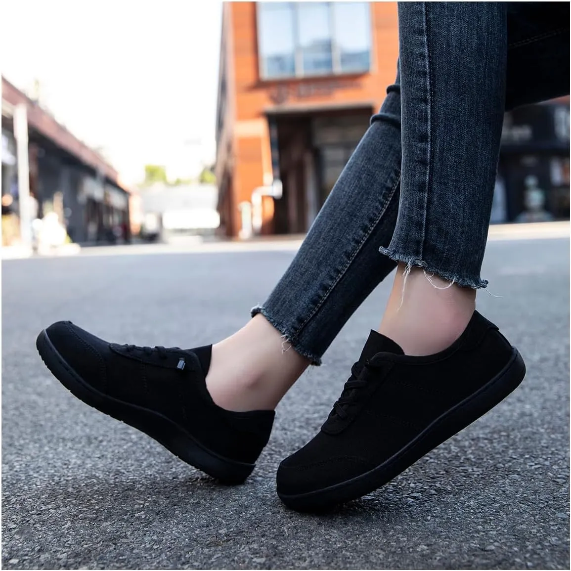 Women's Barefoot Shoes Wide Toe Box Walking Running Shoes Zero Drop Sole Minimalist Wide-Fit Shoes Breathable Lightweight Fashion Tennis Sneakers for Gym Sport