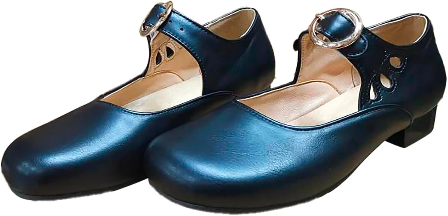 Women's Breathable Slip On Loafers Comfortable Casual Shoes for Walking Lightweight Chunky Heel Everyday Wear