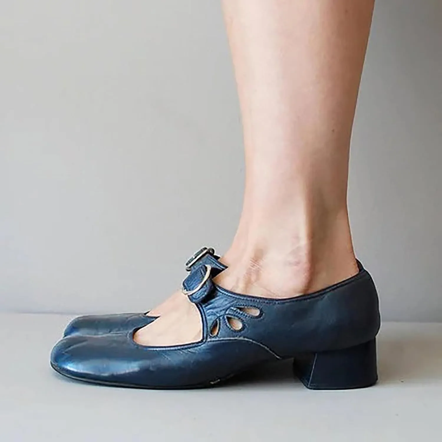 Women's Breathable Slip On Loafers Comfortable Casual Shoes for Walking Lightweight Chunky Heel Everyday Wear