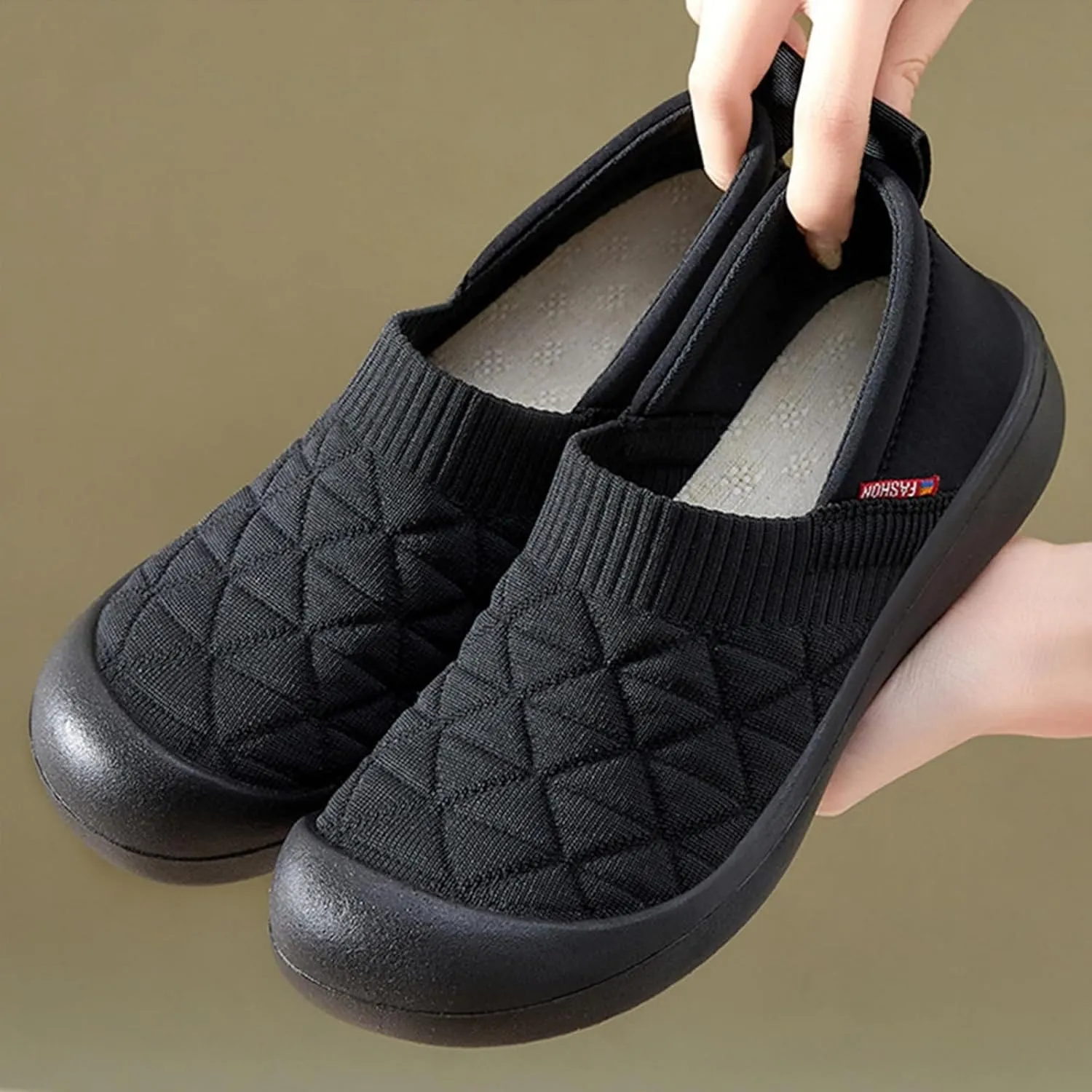 Women's Breathable Walking Shoes Wide Toe Box Flats Shoes Comfortable Casual Running Sneakers Non-Slip Tennis Shoe Cozy Slip-on Sneaker Garden Loafers