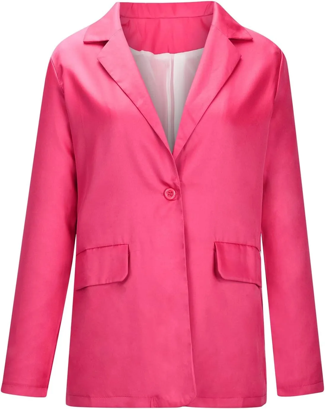 Women's Casual Blazers Long Sleeve Lapel Jacket Slim Open Front Cardigan Work Office Suit Coat with Pockets