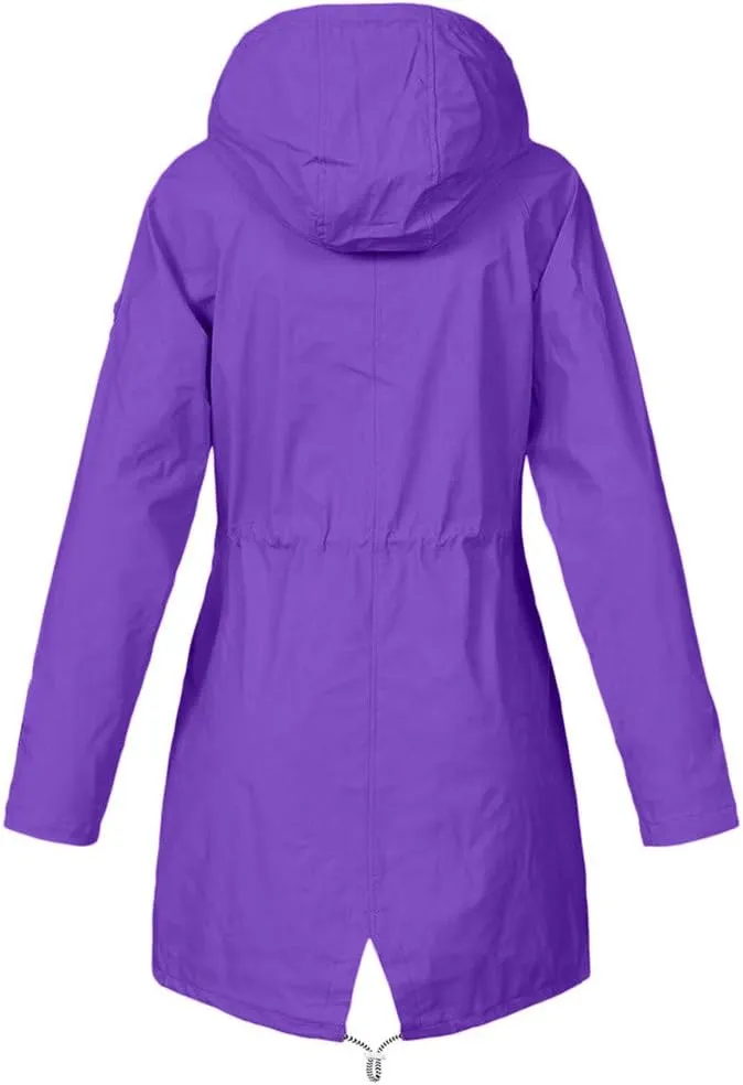 Womens Casual Flannel Wool Blend Lapel Button Down Plus Jacket Rain Hooded Size Women Outdoor Fall Flannel Jacket