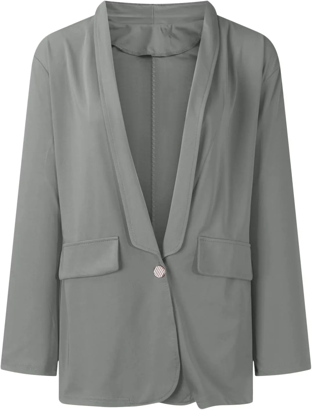 Womens Casual Light Weight Thin Jacket Slim Coat Long Sleeve Blazer Office Trench Coat Cardigan for Women