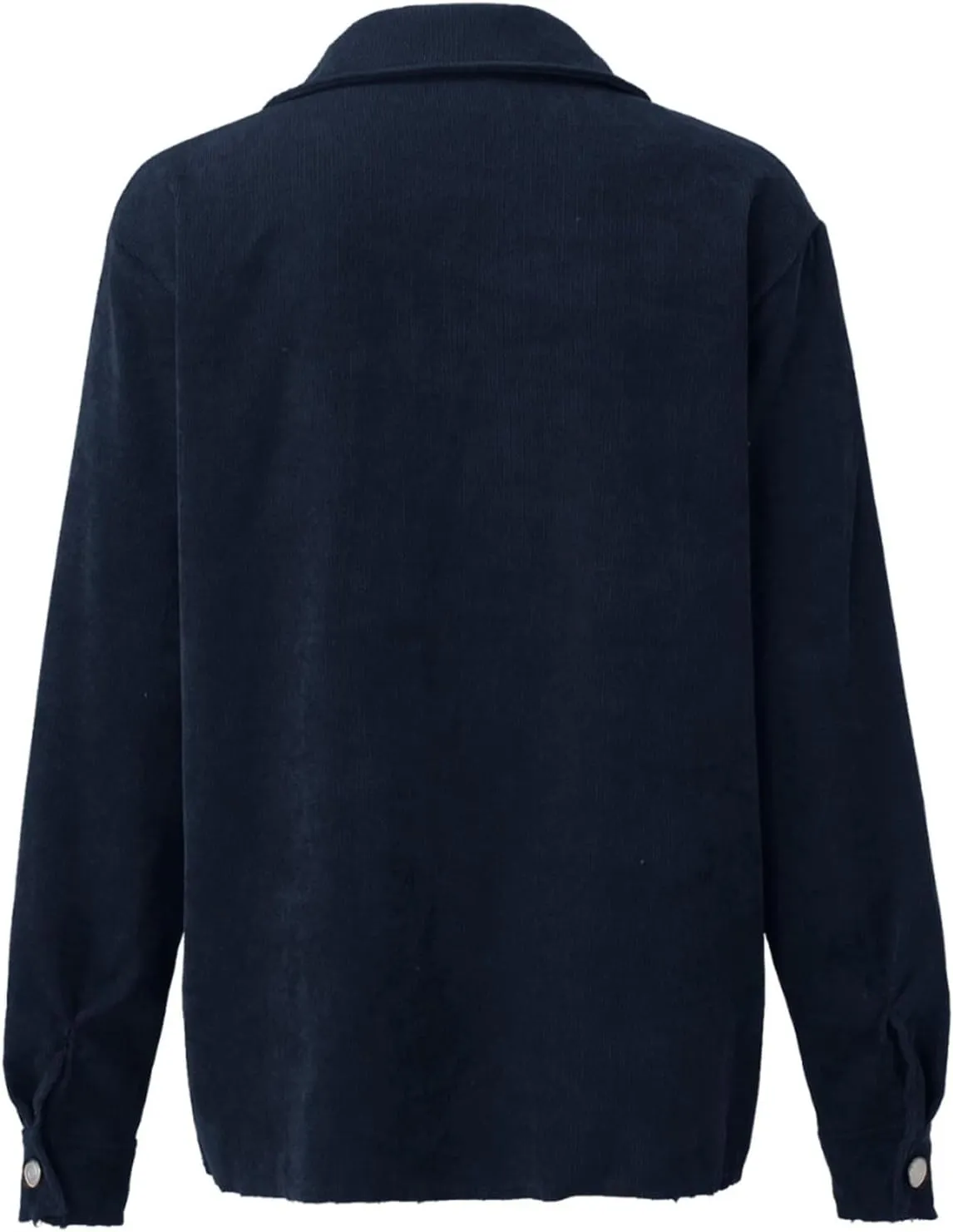 Women's Corduroy Cropped Jacket Winter Fall Lapel Button Down Petite Coats Casual Short Shacket Jackets With Pockets