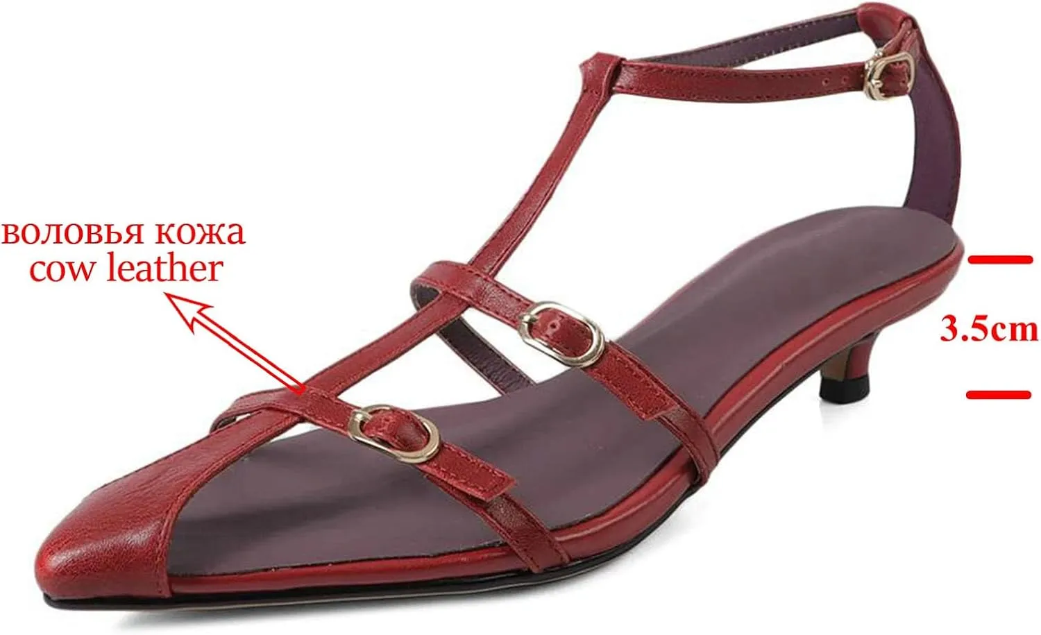 Women's Cow Leather Gladiator Sandals - Slingback Med Heels Summer Dignified elegance Fashion Dating
