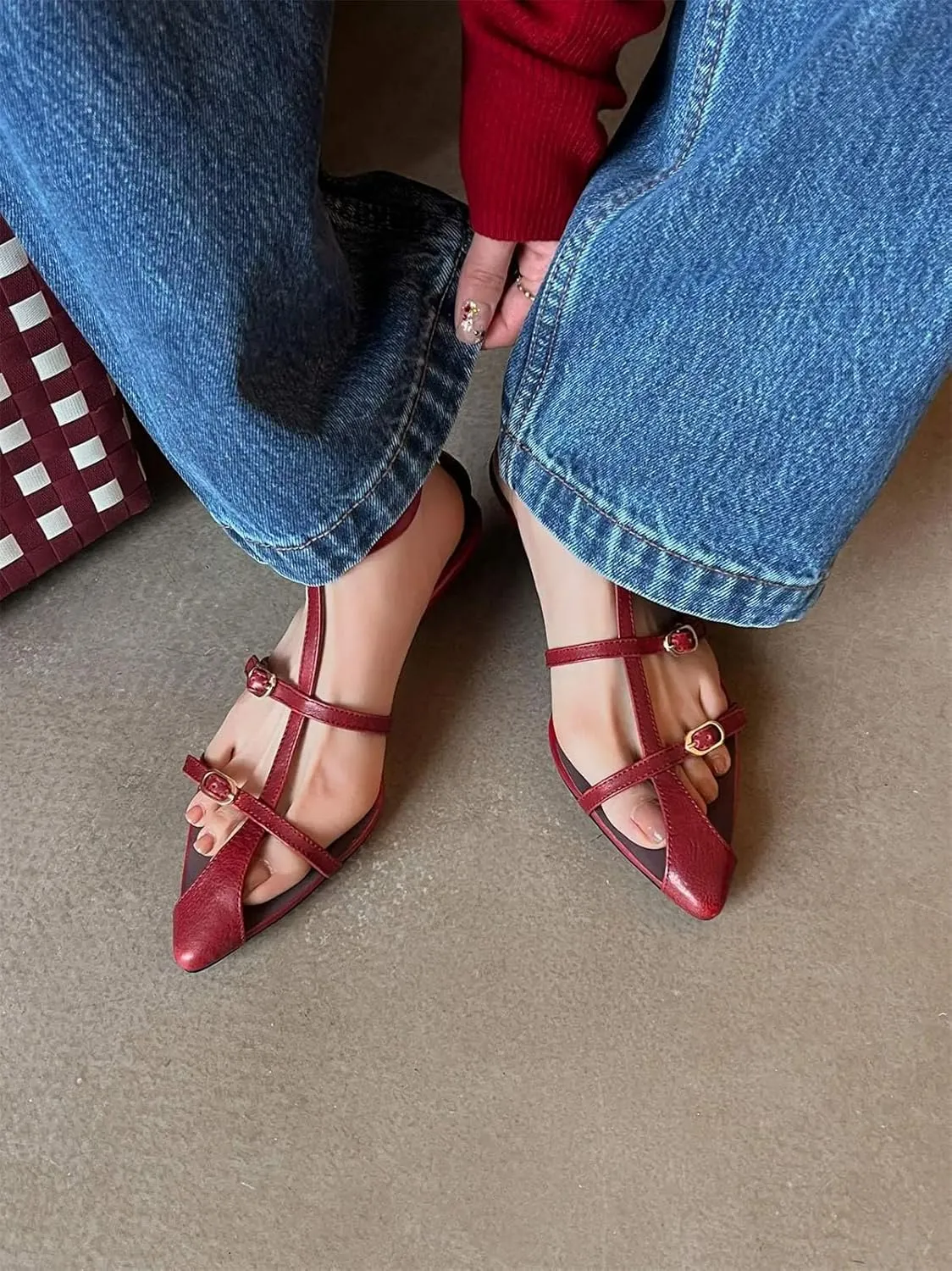 Women's Cow Leather Gladiator Sandals - Slingback Med Heels Summer Dignified elegance Fashion Dating