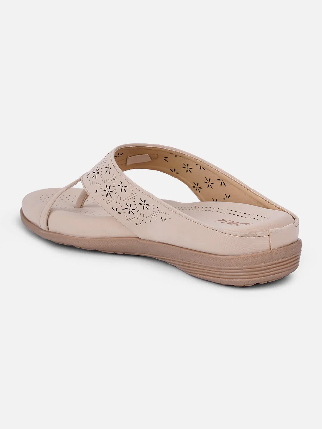 Women's Cream Thong Sandals (IU6009)