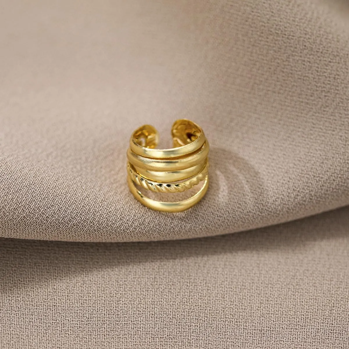 Women's Elegant Ear Cuffs 14K Gold Plated Non Pierced Clip on Fashion Cartilage Earring Set for Women