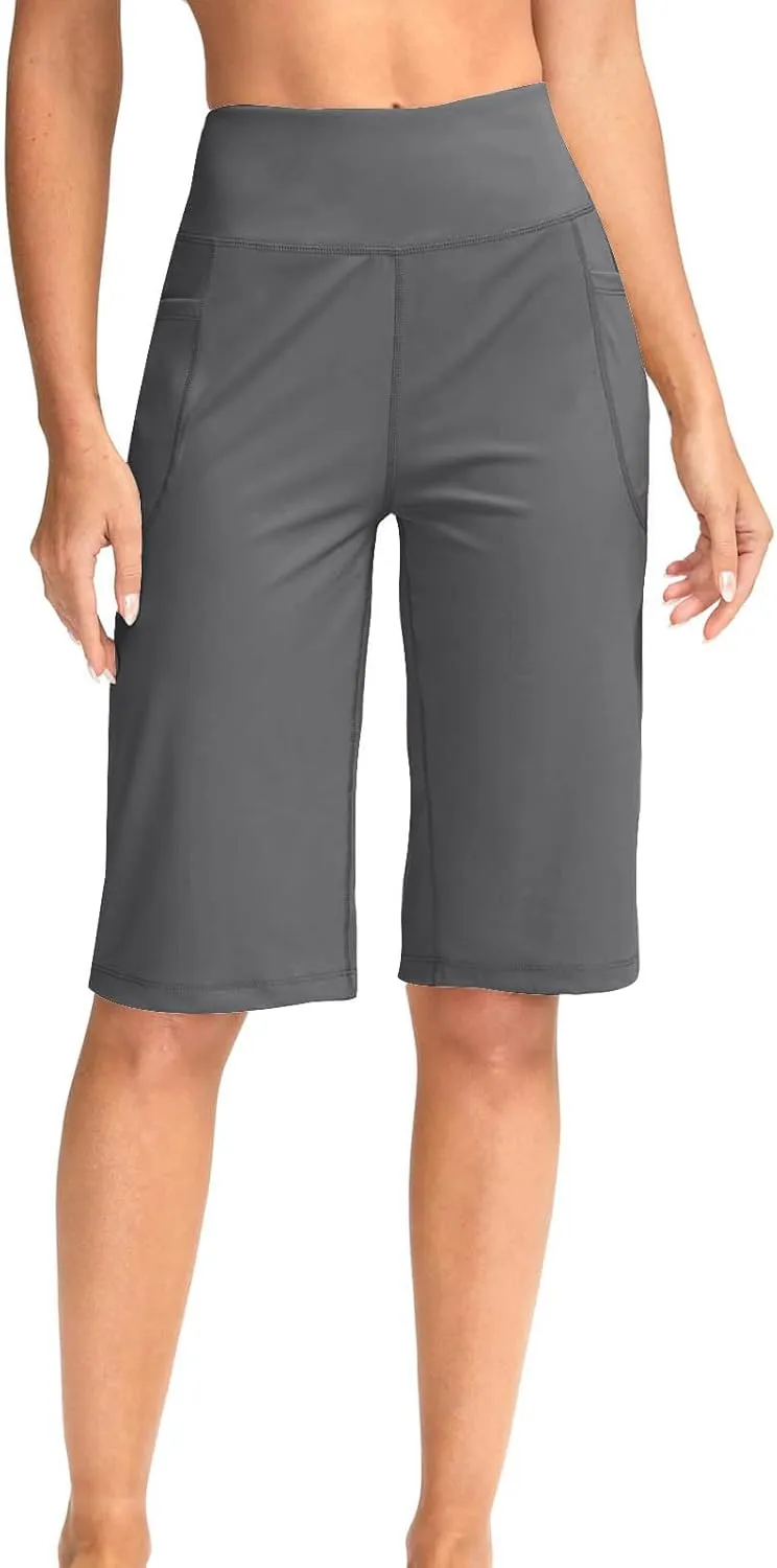 Women's High Waisted Capri Pants with Pocketsloose Soft Drawstring Workout Knee Length Sweatpants Causal Lounge Pants
