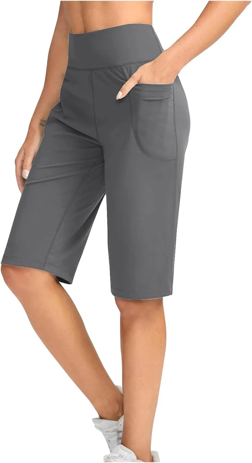 Women's High Waisted Capri Pants with Pocketsloose Soft Drawstring Workout Knee Length Sweatpants Causal Lounge Pants