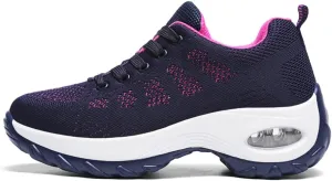 Women's Lace-up Dance Sneakers Air Cushion Hip Hop Athletic Line Dance Shoes Low Heel,Model 1918