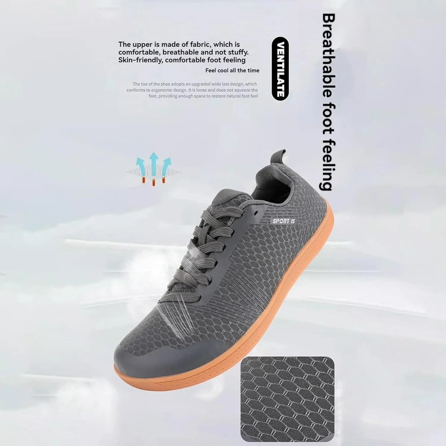 Womens Mens Wide Toe Box Sneakers Minimalist Trail Running Hiking Comfortable Walking Barefoot Shoes Breathable Zero Drop Casual Sneakers Summer Slip On Tennis Shoes