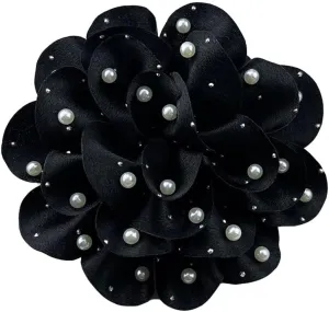 Women's oversized elegant Large flower Pearl Brooch Hairpin Headflower hat accessories suit lapel wedding corsage(5.12in)