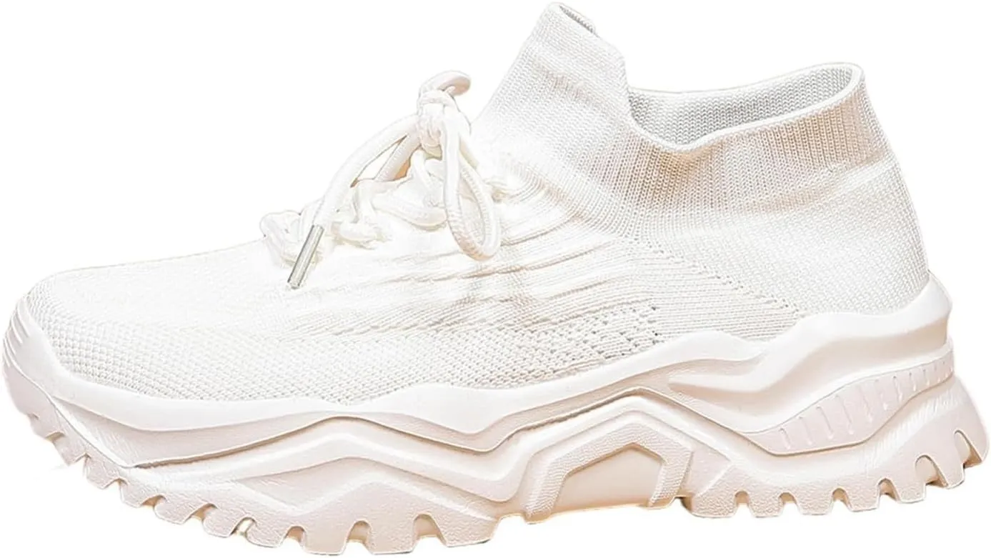 Womens Slip-on Shoes Lightweight Comfortable Sneakers Casual Breathable Walking Shoes Soft Sole Athletic Shoe Non-Slip Running Workout Ankle Socks Sneaker