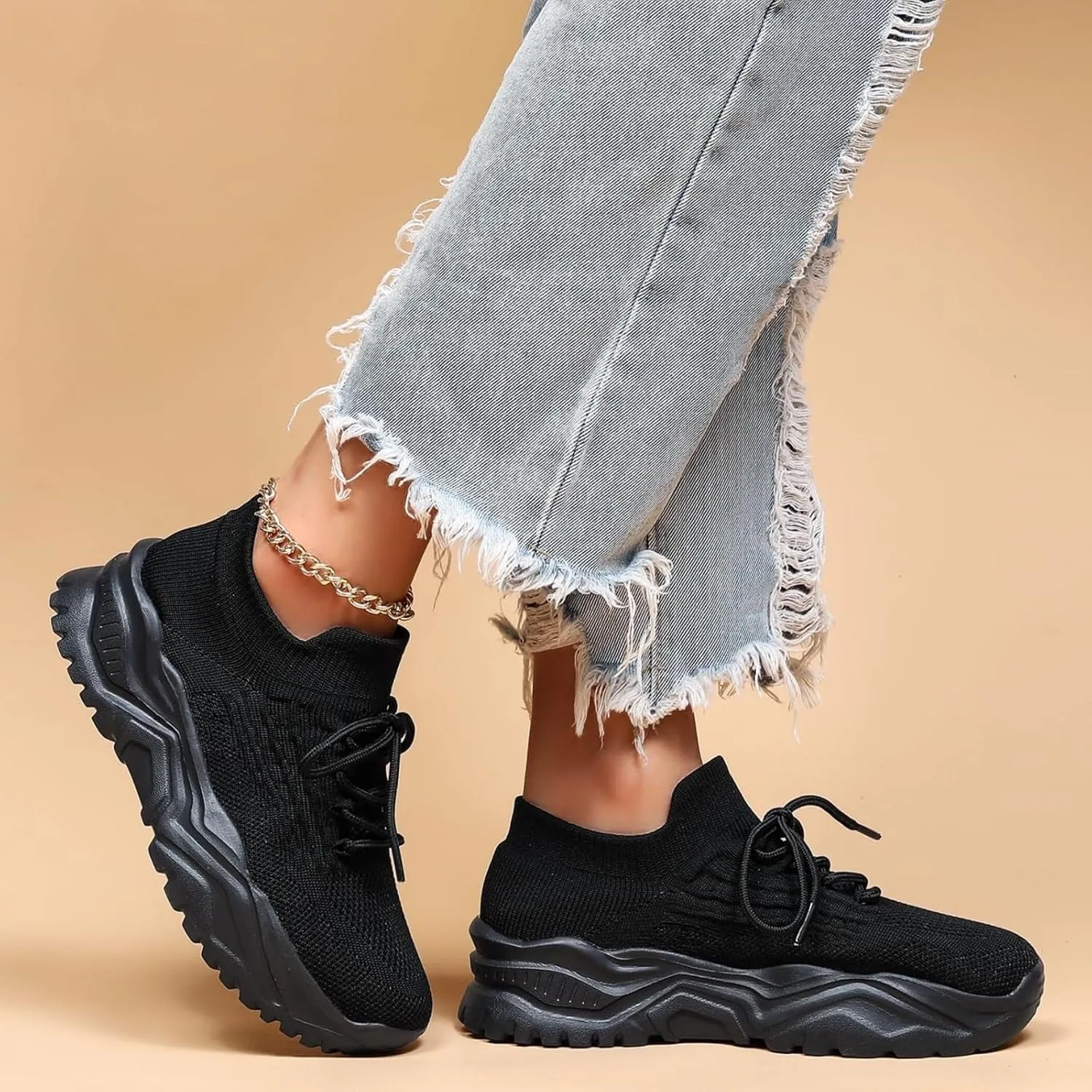 Women's Slip On Walking Shoes Casual Athletic Running Shoes Comfortable Lightweight Workout Sneakers Breathable Platform Gym Trainers Fashion Sneakers