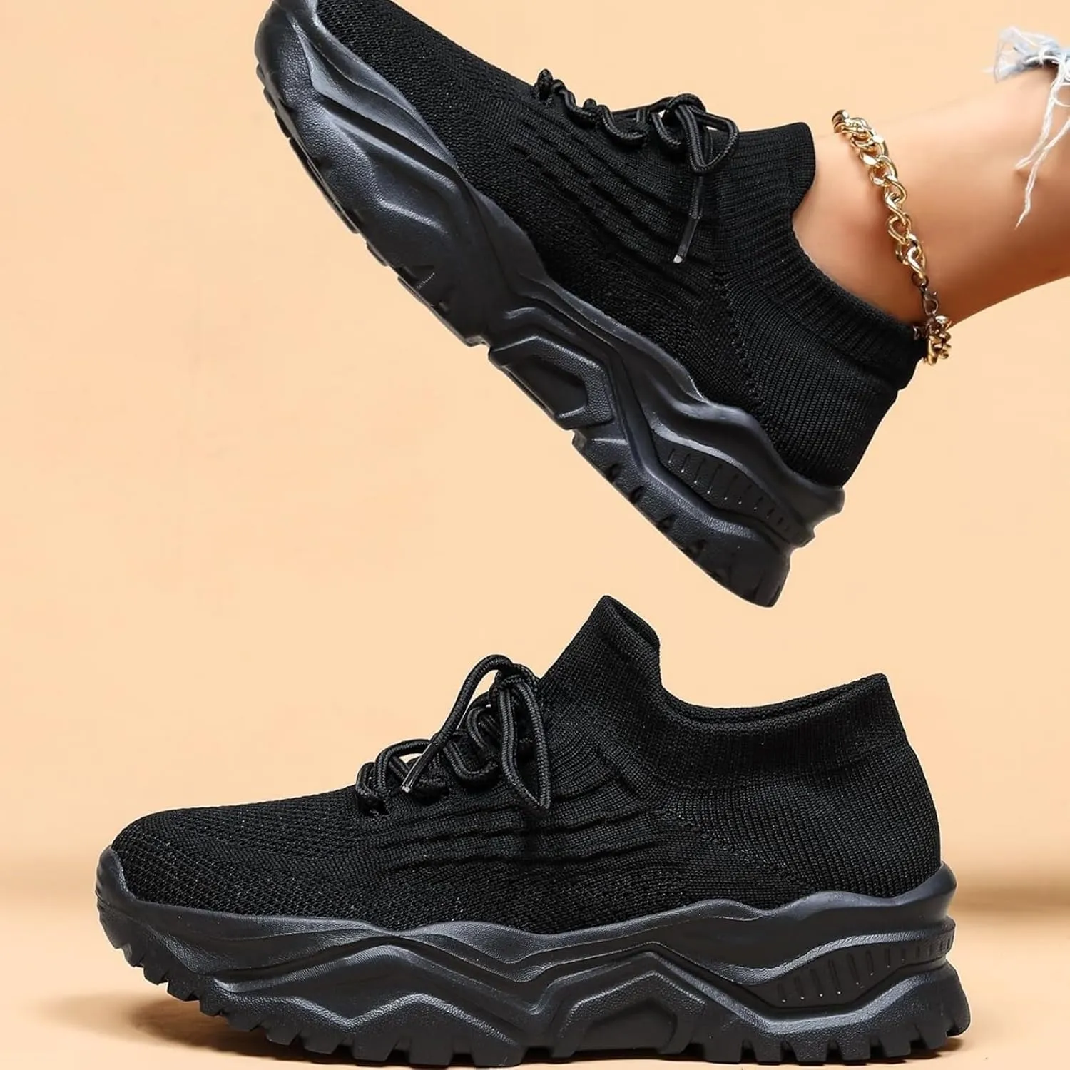 Women's Slip On Walking Shoes Casual Athletic Running Shoes Comfortable Lightweight Workout Sneakers Breathable Platform Gym Trainers Fashion Sneakers