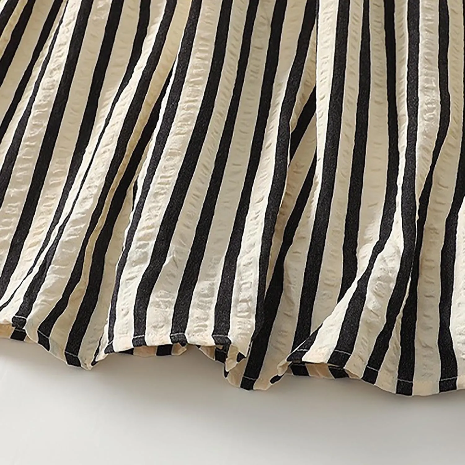 Women's Striped Skirts Elastic Waist Long Flowy Bohemian Cotton Linen Casual Summer Beach Holiday A Line Maxi Skirt