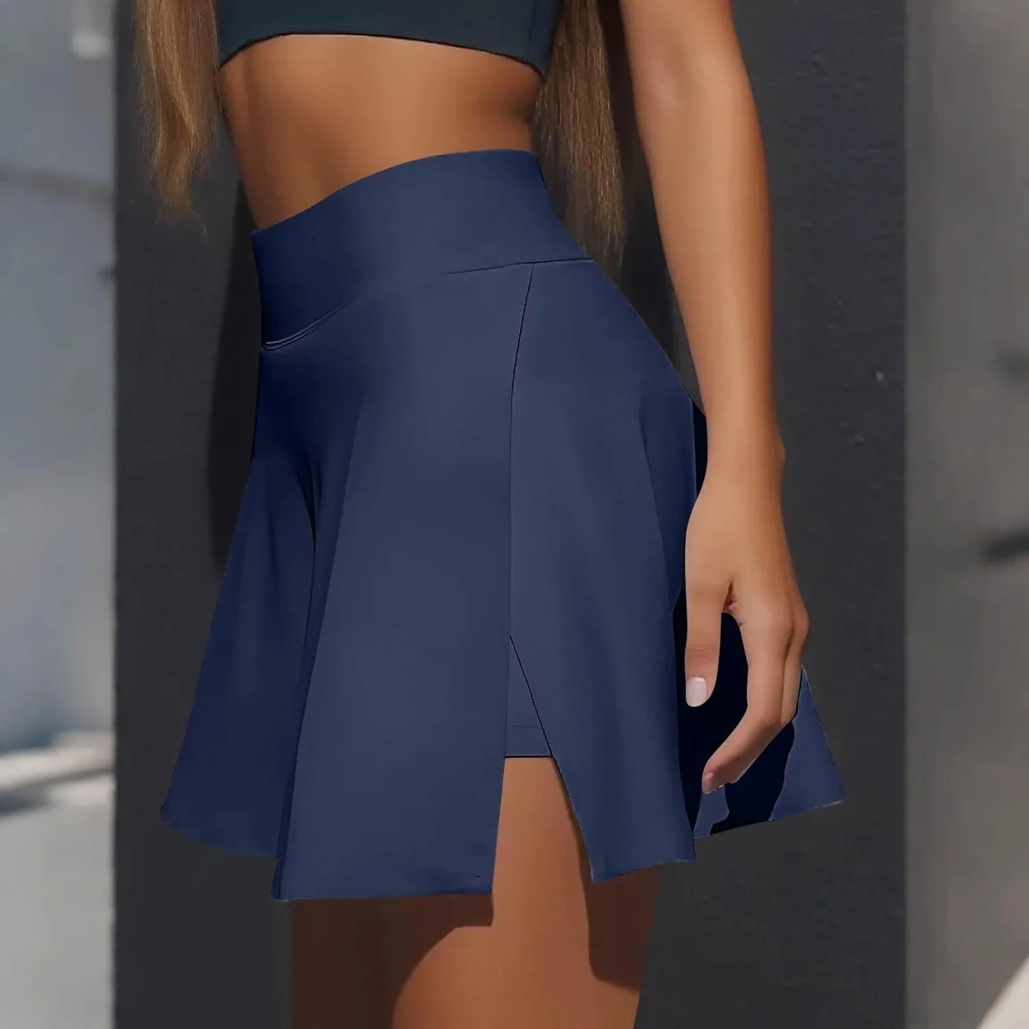 Womens Tennis Skirt High Waisted Pleated Golf Skirts Casual Summer Flowy Athletic Skorts with Built-in Shorts