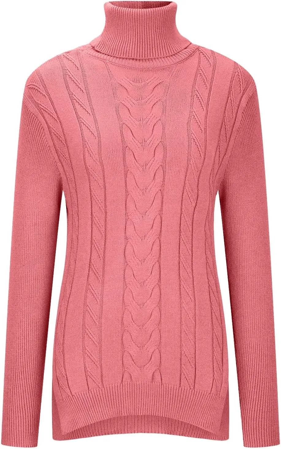 Women's Turtleneck Sweaters Fashion Long Sleeves Ribbed Knit Pullover Loose Casual Knitwear Fall Going Out Tops