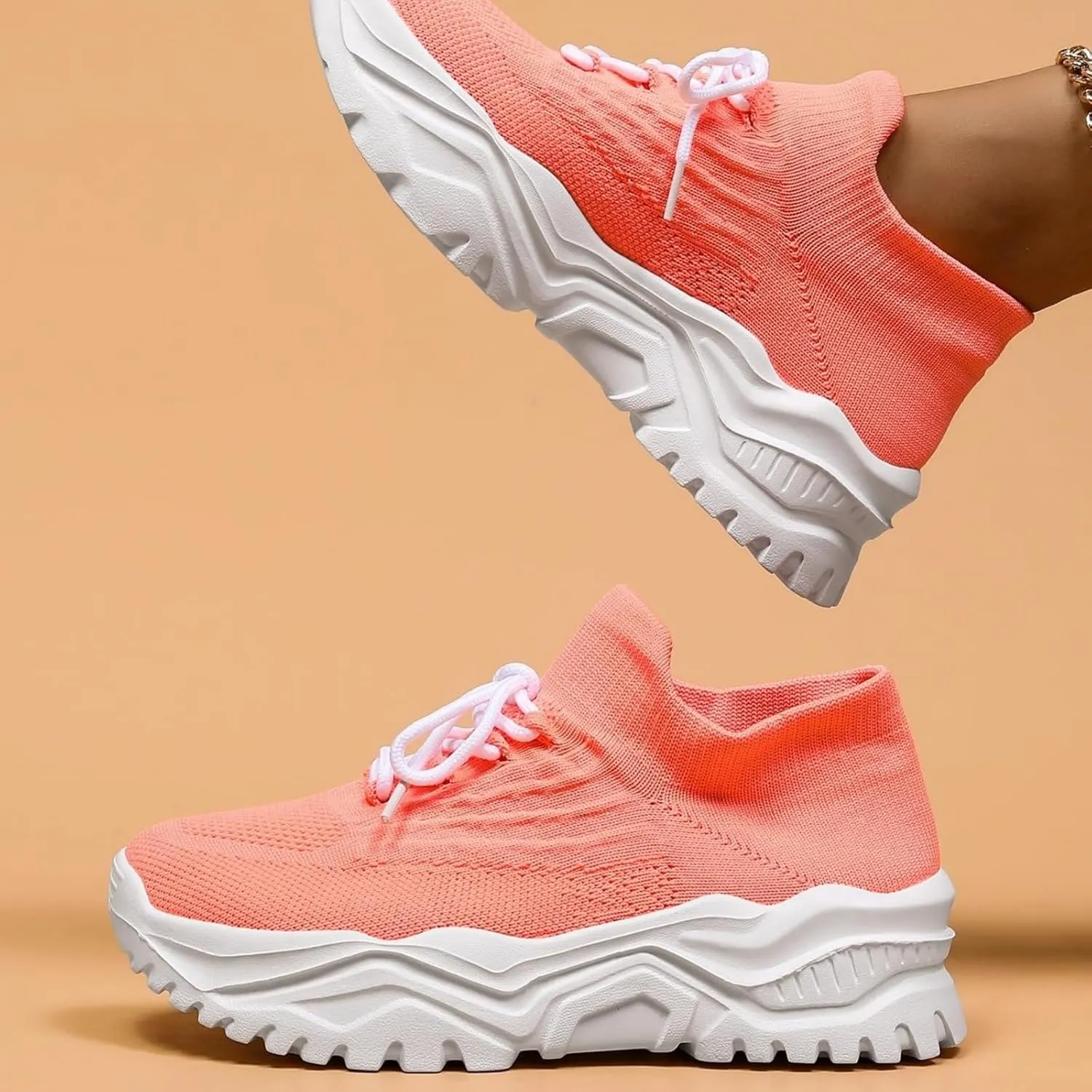 Women's Walking Shoes Nurse Babe Shoes Classic Breathable Knit Slip-On Sneakers Casual Comfortable Ankle Socks Shoe Mesh Footwear Walking Running Sneakers