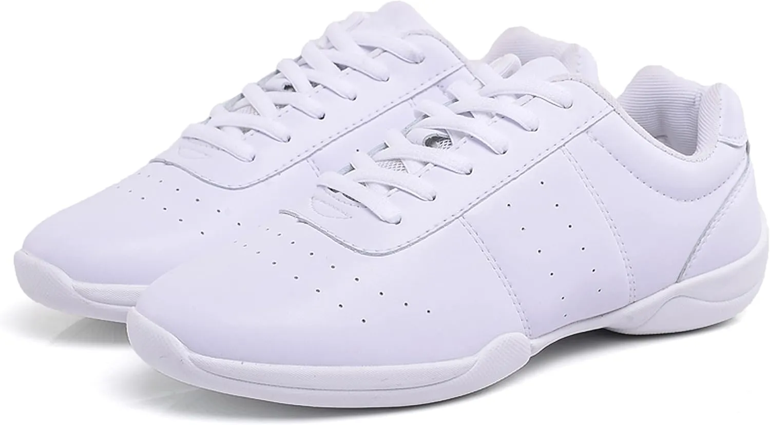 WUIWUIYU Adult Youth Women's White Cheerleading Shoe Sport Dance Training Competition Tennis Sneakers Cheer Shoes