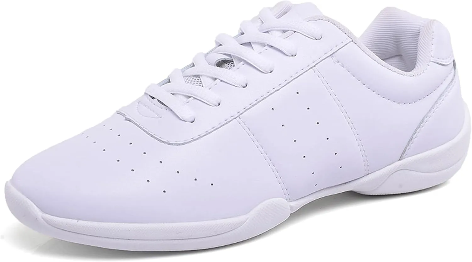 WUIWUIYU Adult Youth Women's White Cheerleading Shoe Sport Dance Training Competition Tennis Sneakers Cheer Shoes