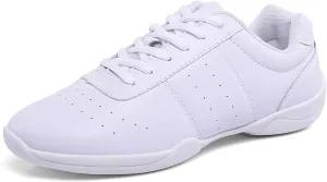 WUIWUIYU Adult Youth Women's White Cheerleading Shoe Sport Dance Training Competition Tennis Sneakers Cheer Shoes
