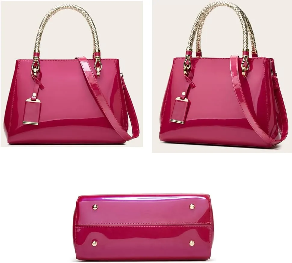 ZiMing Patent Leather Handbags and Purses for Women Evening Bags Satchel Handbag Top Handel Bag Ladies Shoulder Crossbody Bag